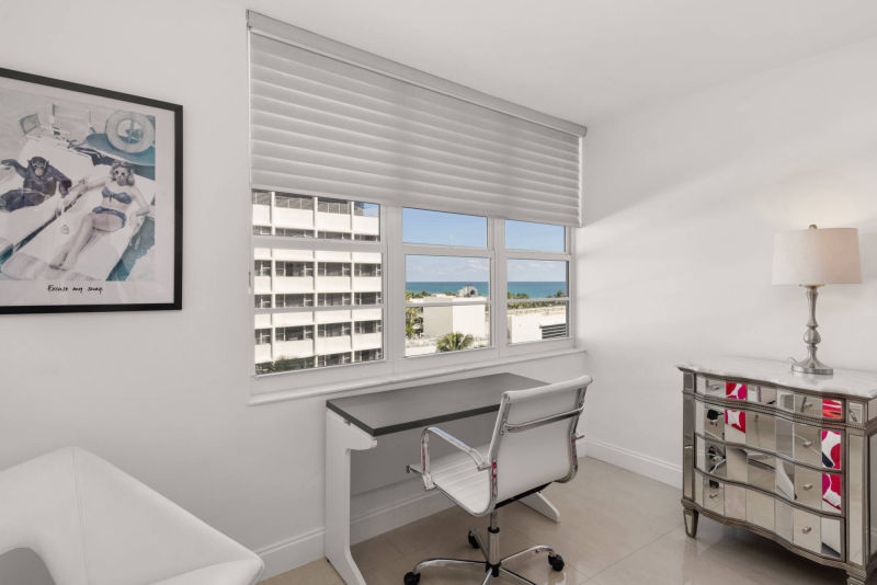 bedroom with ocean view
