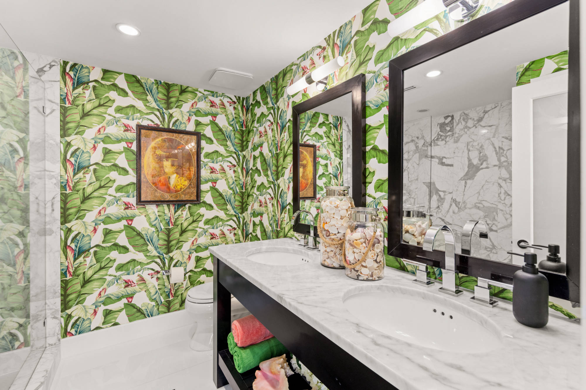 one of the many bathrooms