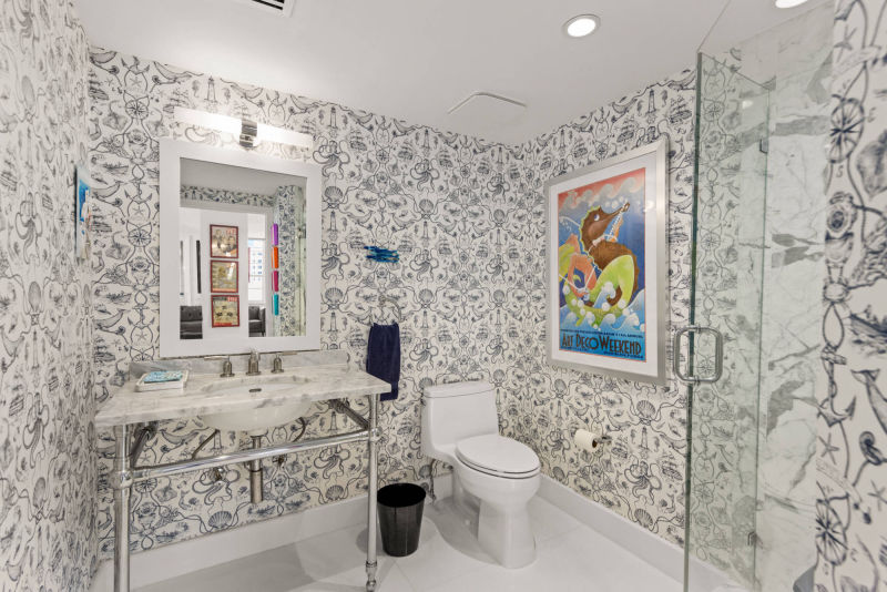 one of the many bathrooms