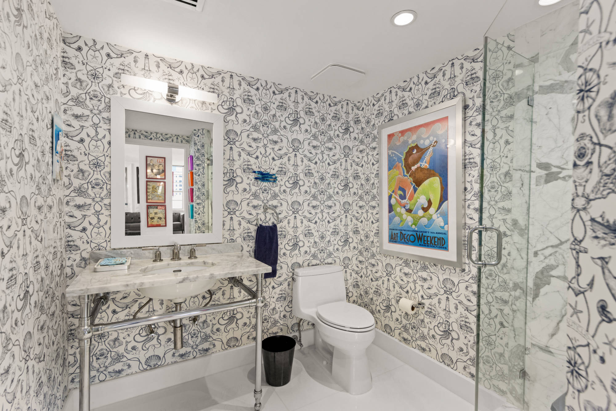 one of the many bathrooms