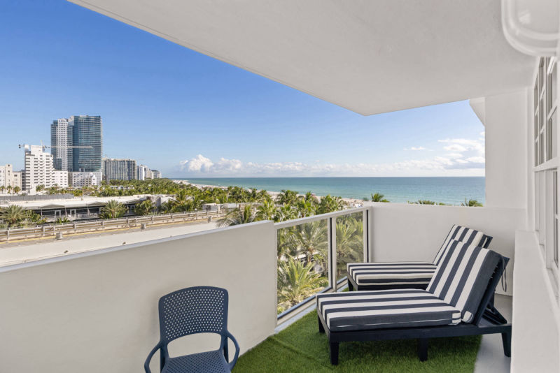master bedroom balcony with beach view