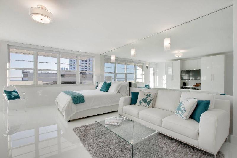 living room - beautiful white design and furniture