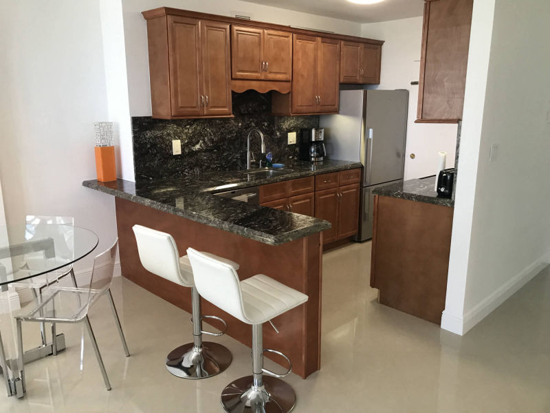 kitchen and dining area