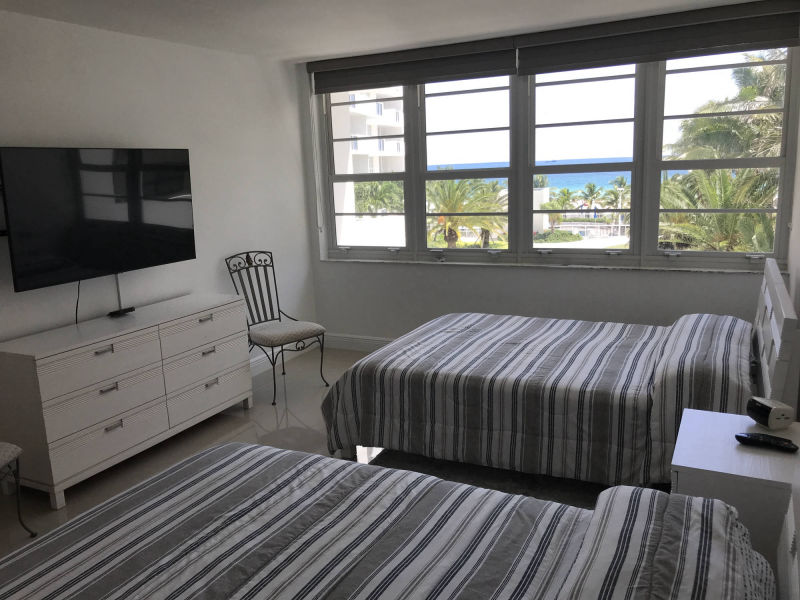 bedroom with ocean view