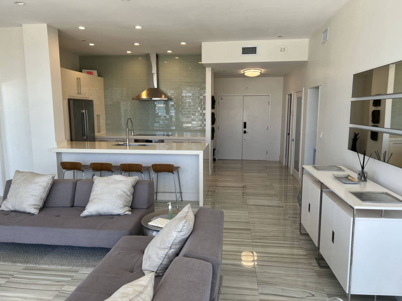 kitchen seen from living room