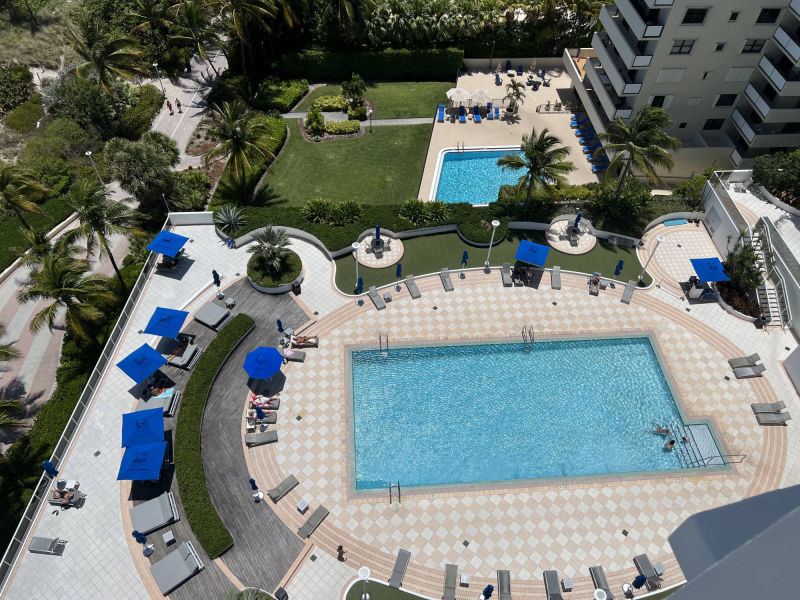 pool seen from balcony