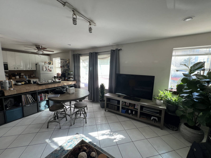 living room and kitchen