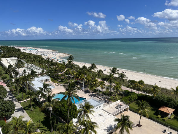 view of the ocean from balcony