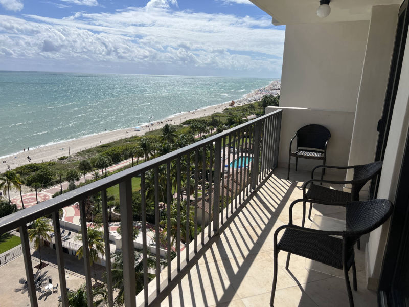 balcony with furniture