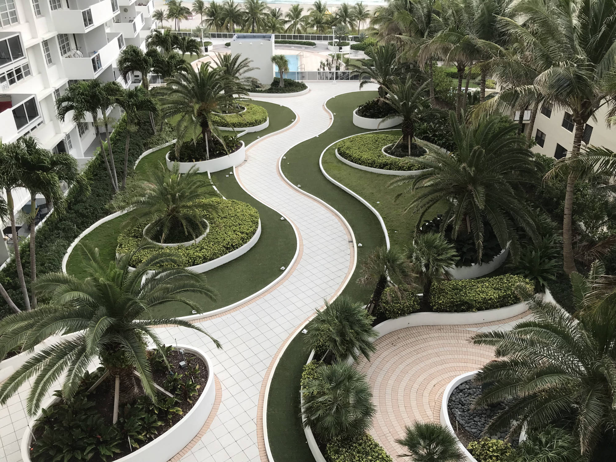 garden below balcony