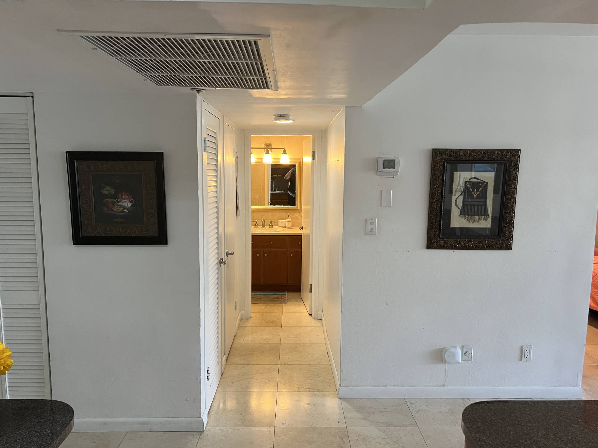 corridor to bathroom